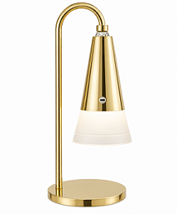 (Latão - Especiais) Abajur Mesa Golden Art M2411LT Pico Lum Recarregável em Latão com LED Integrado