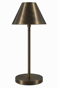 (Latão - Especiais) Abajur Mesa Golden Art M672-549LT Pirulito 53cm Cúpula Alumínio Lâmpada G9 62cm