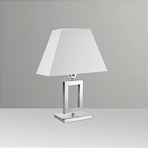 Abajur de Mesa Golden Art Retângulo 15x10cm em Latão com Lâmpada E27 Altura 45cm M633LT