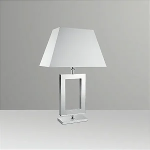 Abajur de Mesa Golden Art Retângulo 30x20cm em Latão com Lâmpada E27 Altura 67cm M634LT