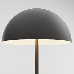 Abajur de Mesa Golden Art Sfera com Cúpula Ø35cm em Alumínio Pintado e 2 Lâmpadas E27 54cm M800-35PI