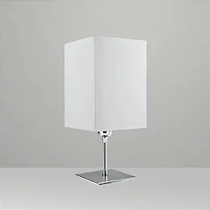 Abajur de Mesa Golden Art Slim Palito 18 em Latão com Haste Fixa, Base Quadrada e Lâmpada E27 35cm M636LT