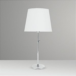 Abajur de Mesa Golden Art Slim Telescópico em Latão com Base Redonda e Lâmpada E27 Altura Ajustável 50–68cm M604LT