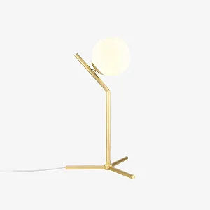 Abajur de Mesa Golden Art Tridoz com Acabamento em Pintura e 1 Soquete G9 38cm M1921PI