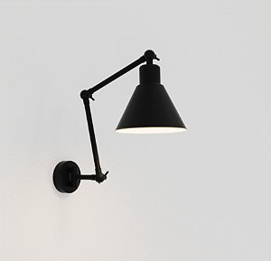 Arandela Baboo Golden Art em Latão com Braço de 20 cm, Duas Articulações e Soquete E27 P1060-20-411LT