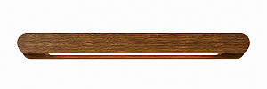 Arandela Barra Linear Golden Art P620-70MD 70 cm com Tubo LED T8 60 cm e Acabamento em Madeira