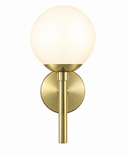 (Latão - Especiais) Arandela Clacie Golden Art P984LT Bola 10 cm com Soquete G9