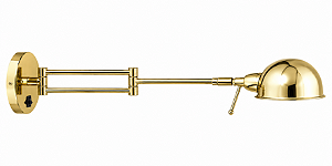 (Latão - Especiais) Arandela Danny Golden Art P685LT Articulada com 55 cm | G9