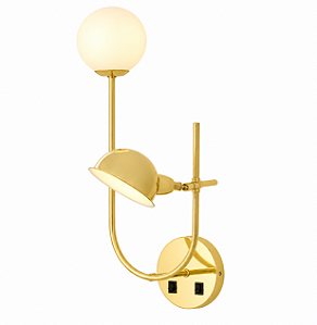 (Latão – Especiais) Arandela DUBLIM Golden Art P2815LT 2 Soquetes G9 com Calha