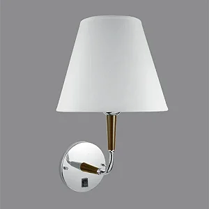 Arandela Golden Art Braço com Madeira em Latão e Soquete E27 P352LT