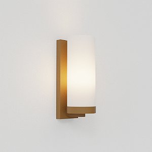 Arandela Golden Art Tubo de Vidro Ø 9x24cm com Acabamento em Pintura e Soquete E27 28cm P358-24PI