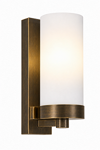 (Latão - Especiais) Arandela Golden Art P358-31LT Tubo de Vidro 33cm x 9cm x 12cm E27