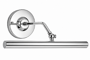 (Latão - Especiais) Arandela Golden Art P303LT Tubular 30cm com Braço Curvo Canopla Redonda e 2 Soquetes G9