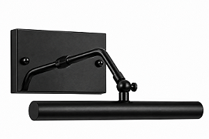 (Pintura) Arandela Golden Art P303API Tubular 30cm com Braço Curvo, Canopla Retangular 2xG9