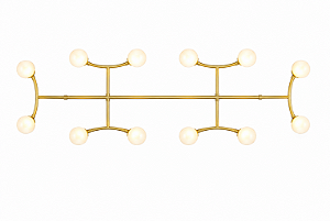 (Latão - Especiais) Arandela GRAPP 12 Golden Art P2820-12LT 12 x G9 – Design Sofisticado