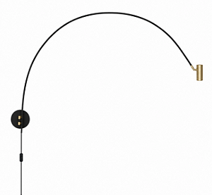 Arandela Grayce Arco Golden Art 150 cm com Pintura e Soquete GU10 P2160A-150PI