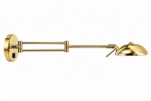 (Latão - Especiais) Arandela Jully Golden Art P680LT Articulada 72 cm de Largura | G9