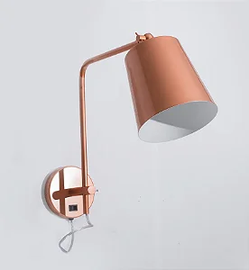 Arandela Mazza Golden Art em Latão com Braço em L e Soquete E27 P669LT