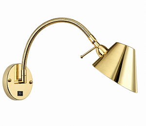 (Latão - Especiais) Arandela Millus Golden Art P699LT com Haste Flexível 50 cm | G9