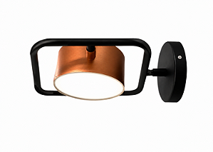 Arandela NELL 1 Foco Golden Art P8800-1PI LED 6W com Moldura Giratória – Design Moderno