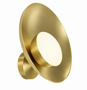 (Latão - Especiais) Arandela Orvalho Golden Art P1820-1LT com LED Integrado 3W | 27 cm