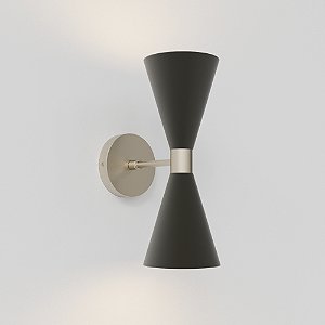 Arandela Picasso Golden Art com 2 Cones, Pintura e 2 Soquetes E27 P1071-2PI