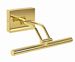 (Latão - Especiais) Arandela Pina Tubular Golden Art 30 cm 7/8” com Kit LED e Deslocamento P379A-30LT