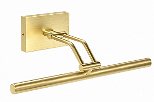 Arandela Pina Tubular Golden Art 40 cm em Latão 7/8” com Deslocamento | 2x G9 P379-40LT