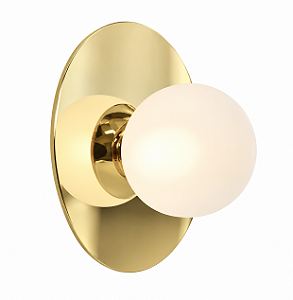 (Latão - Especiais) Arandela Punto Golden Art P2010LT Disco 20 cm com Soquete G9