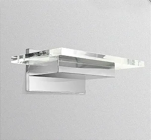 Arandela Retangular Acrílico Golden Art 30x16 cm em Latão com Soquete G9 P911LT