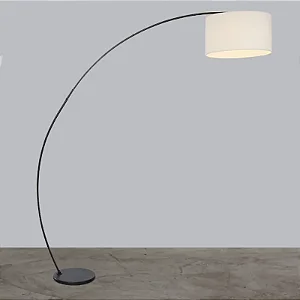 Coluna de Iluminação Golden Art Arco com Pintura em Aço e Alumínio com Deslocamento de 135cm e Lâmpada E27 185cm C950PI