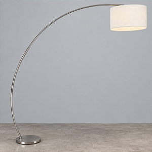 (Cromada - Latão) Coluna Iluminação Golden Art Arco C950AC Cromada Aço Inox Deslocamento 135cm e Lâmpada E27 185cm