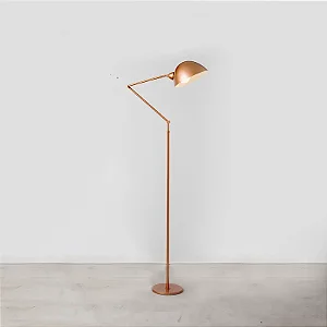 Coluna de Iluminação Golden Art Baboo Articulada com Pintura em Aço e Alumínio e Lâmpada E27 Altura Média 180cm C1060-308PI