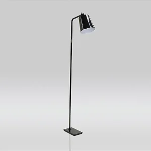 Coluna de Iluminação Golden Art Brida em Latão com Base Retangular e Lâmpada E27 130cm C760LT