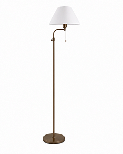 (Latão - Especiais ) Coluna de Iluminação Golden Art Britner Telescópica em Latão com Haste Curva Ajustável 140–185cm C226LT