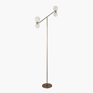 Coluna de Iluminação Golden Art Escorregador em Latão com 4 Soquetes G9 170cm C1865-4LT