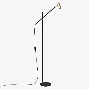 Coluna de Iluminação Golden Art Grayce com Pintura em Aço e Alumínio e 1 Soquete GU10 Altura Ajustável 137–165cm C2160PI