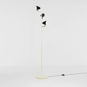Coluna de Iluminação Golden Art MAG Lum de Piso com 3 Focos LED 6W em Latão e Pintura C2433-3LTPI
