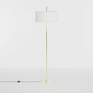 (Latão - Especiais) Coluna Iluminação Golden Art Marriot Reta em Latão com 2 Lâmpadas E27 165cm C717LT