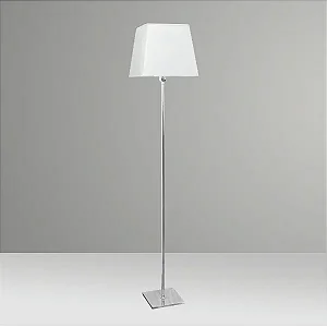 Coluna de Iluminação Golden Art Pietra Reta em Latão com Base Quadrada 160cm C220LT