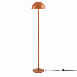 (Pintura) Coluna Iluminação Golden Art C800-25PI Sfera Aço Alumínio e Cúpula Ø25cm em Alumínio com 2 Lâmpadas G9 150cm
