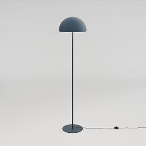 (Pintura) Coluna de Iluminação Golden Art Sfera com Pintura em Aço e Alumínio e Cúpula Ø35cm em Alumínio com 2 Lâmpadas E27 151cm C800-35PI