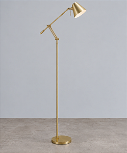 (Pintura) Coluna Iluminação C785PI Golden Art Tamy Articulada Pintura Aço Alumínio G9 Altura Média 140cm
