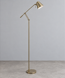 (Latão - Especiais) Coluna C785LT Iluminação Golden Art Tamy Articulada em Latão G9 Altura Média 140cm