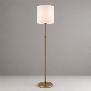 (Latão - Especiais) Coluna de Iluminação Golden Art Tayna Telescópica em Latão com Base Redonda Ajustável 140–180cm C223LT