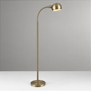 (Latão Especiais) Coluna Golden Art Zara em Latão com Haste Flexível e Lâmpada E27 Altura Média 135cm C667LT