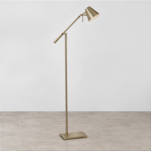(Latão - Especiais) Coluna Iluminação C786LT Golden Art Zull Articulada Latão Base Retangular G9 Altura Média 160cm