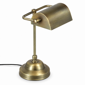 (Latão - Especiais) Luminária de Mesa Golden Art Calha 15 Reta em Latão com Lâmpada E27 30cm M040LT