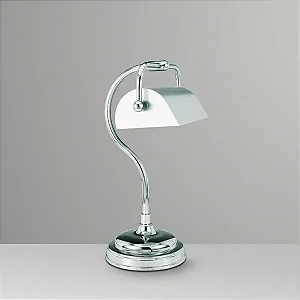 Luminária de Mesa Golden Art Calha Curva em Latão com Lâmpada E27 35cm M036LT