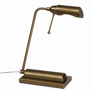(Latão - Especiais) Luminária Mesa Golden Art M690LT Milla Haste Inclinada Latão 35cm 1xG9